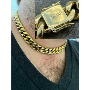 HarlemBling 14k Gold & Stainless Steel Necklace